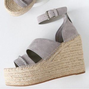 Dolce Vita Grey Suede Wedges!